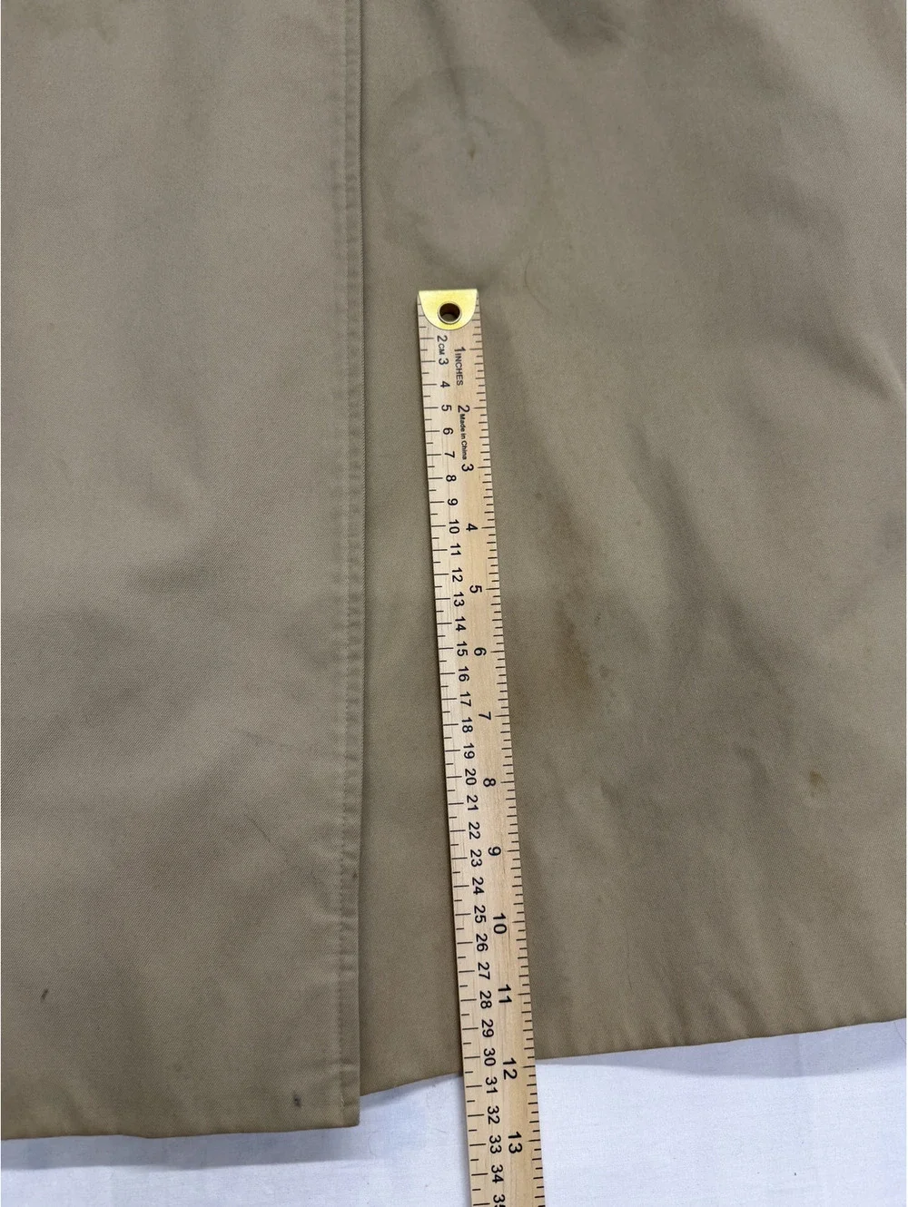 Burberry Classic Khaki Long Trench Coat with Double Breasted Buttons - Picture 3 of 16